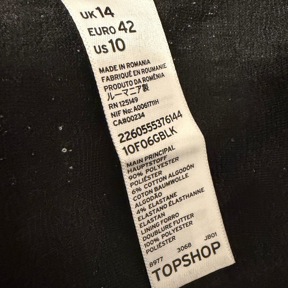 Topshop Black and Gray 3 quarter  Sleeve overlay Dress - Picture 12 of 12